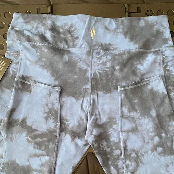 #S122- NWT Skechers Women's Blue Tie Dye 7/8 Active Leggings w/pockets- 3xl - Picture 4 of 5